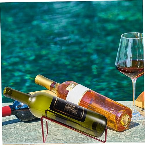 Soporte de botellas de vino metálico moderno 2 piezas miniatura 5