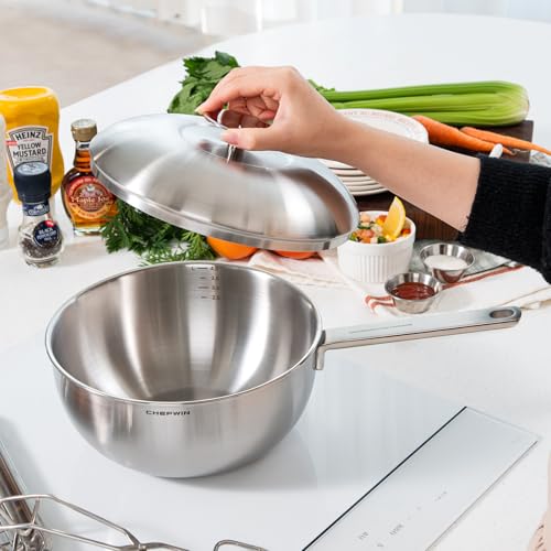 Set de 2 Woks de Acero Inoxidable 316 de 12.6 y 9.4 pulgadas miniatura 3