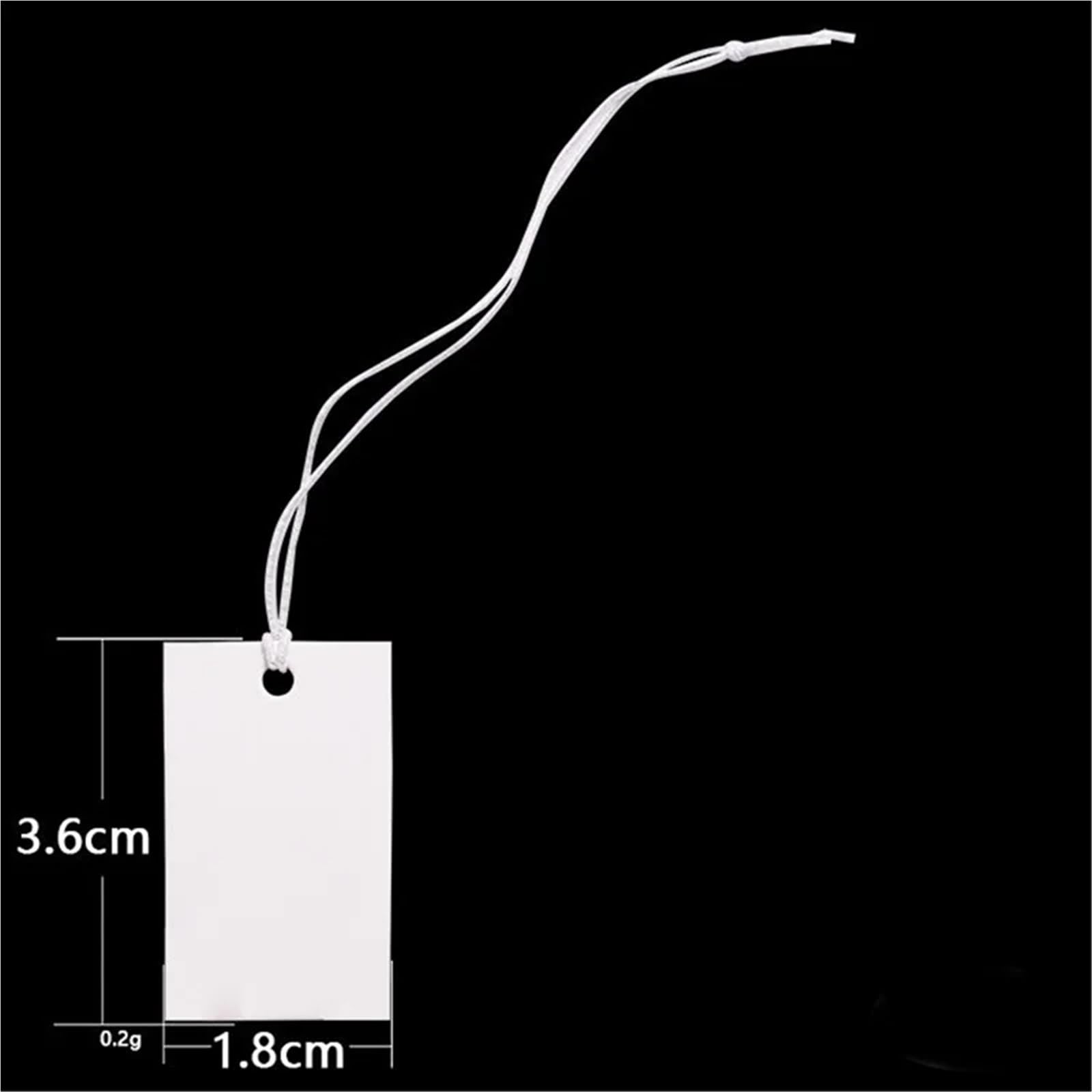 Lot de 1000 étiquettes de prix vierges en papier pour colliers, bijoux, emballages