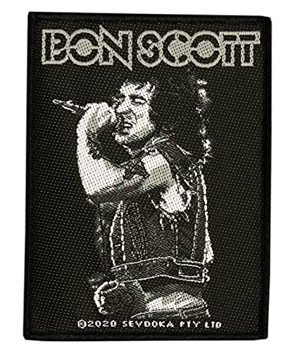 Photo de Halle 15 Clothes Bon Scott Écusson brodé AC/DC Noir Rectangulaire 1 pièce