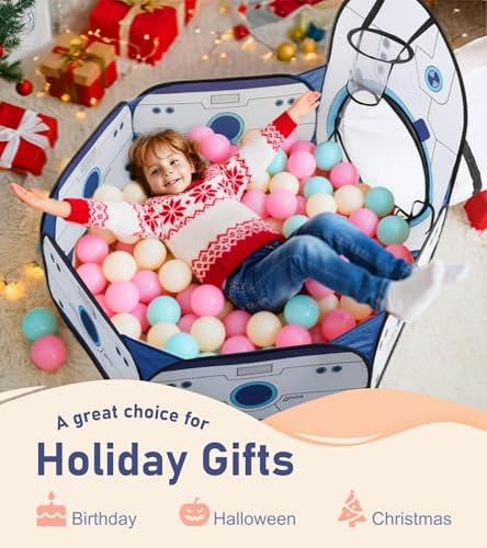 image for little dove 3PC Kids Play Tent with Tunnel and Ball Pit, Pop up Play T