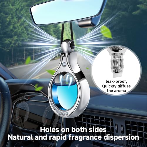 Image of Alloy Car Diffuser - Refillable DIY (No Oil) | 5-Layer Scratch-Proof + Crystal | Commute /Travel car aromatherapy