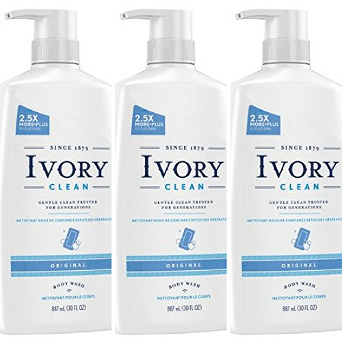 Ivory Clean Body Wash Pump Original, 30 Fl. Oz. ((Pack of 3))