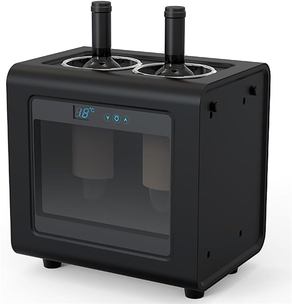 Mini refrigeratore elettrico per vino, mini refrigeratore elettrico per vino e bevande, refrigeratore per bottiglie di vino da banco con controllo termostato intelligente e pulsante touch LED
