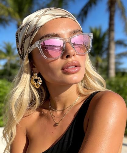 KALIYADI Womens-Sunglasses Polarized Sunglasses-Womens Trendy: Retro Sun Glasses with UV Protection for Travel Driving - 4