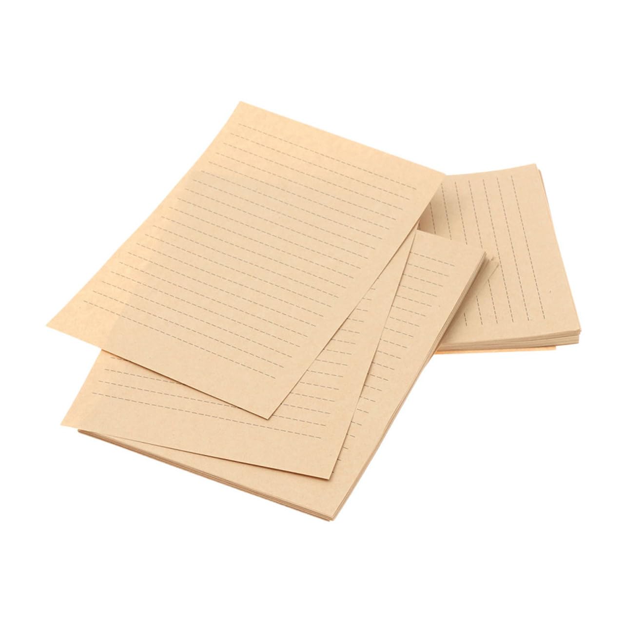 Lurrose Papier à Lettres Kraft Vintage A5 200 Pièces, Papier Ligné