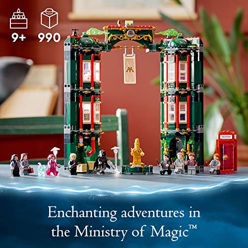 Harry Potter 76403 - Modellino modulare The Ministry of Magic con 12 minifigure e funzione di trasformazione, regalo da collezione del mondo magico - Lego - Immagine 1
