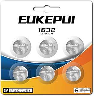 CR1632 Battery, DL1632 3V Lithium Battery-6 Count