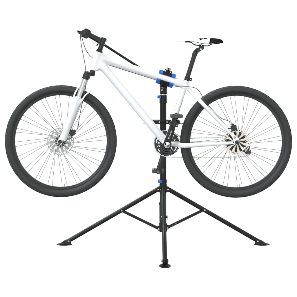 Fahrrad-Montageständer klappbar verstellbar 108-188 cm Stahl mit magnetischer Ablage, Stabiler Bodenständer für Reparatur, Wartung und Parken, platzsparend, Outdoor Indoor geeignet