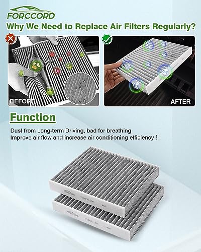 Image of Cabin & Engine Air Filter Kit for Tundra 2022-26 3.5L, Sequoia 2023-26 3.5L | Replace#17801F4010 87139-50110 CAF15028C CA12963,Air Filter Combo Replacement Car Accessories
