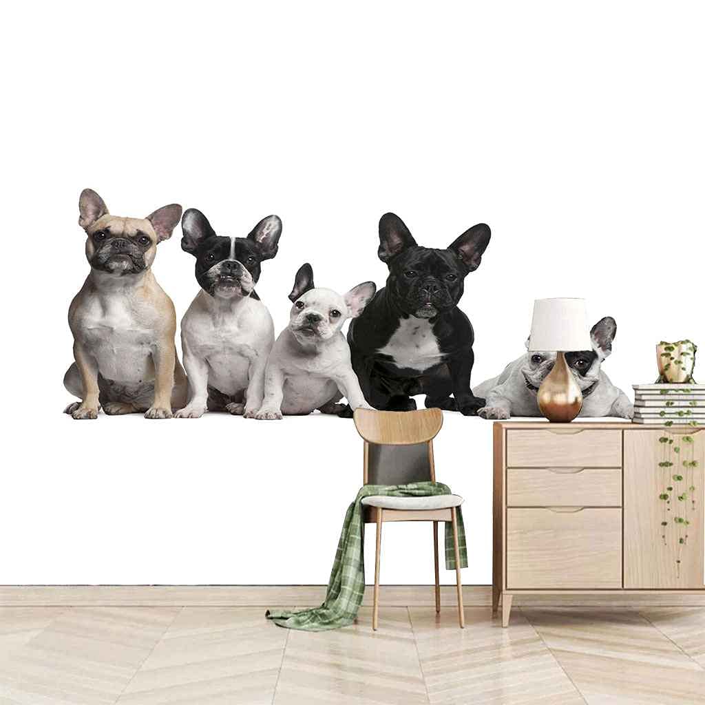 Papier peint panoramique 3D chiot en toile haut de gamme décoration murale 350x256