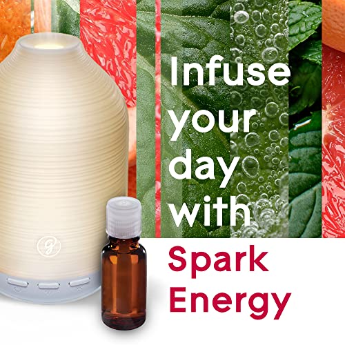Glade Essential Oil Diffuser Refill, Use With Cool Mist Aromatherapy Diffuser, Air Freshener For Home, Spark Energy Scent With Notes Of Grapefruit & Peppermint, 0.56 Fl Oz #TOP3