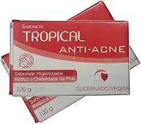 Sabonete Anti Acne Glicerinado 100g Tropical - Kit 2 Barras
