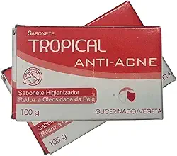 Sabonete Anti Acne Glicerinado 100g Tropical - Kit 2 Barras