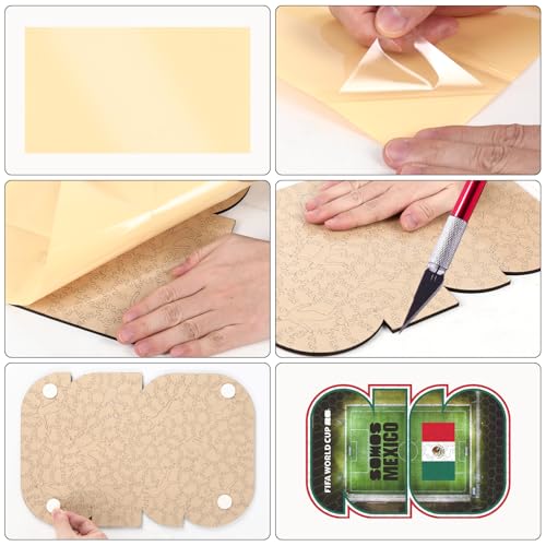 Image of FIFA Mexico 26 Wooden Puzzle for Adult, 200 Pieces Irregular Shape Puzzle, 5MM Thick,Creative Collectible Gift for Fans, Officially Licensed Product, 9.3 x 12