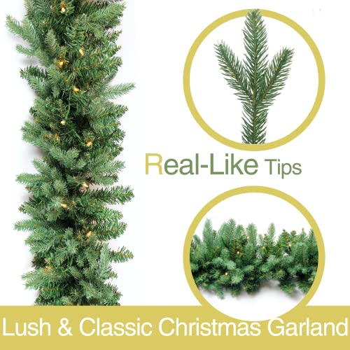 Homekaren G1002A(0.34) Christmas Garland 9 Ft By 12 Inch Prelit Fraser Fir Xmas Garland thumb #1