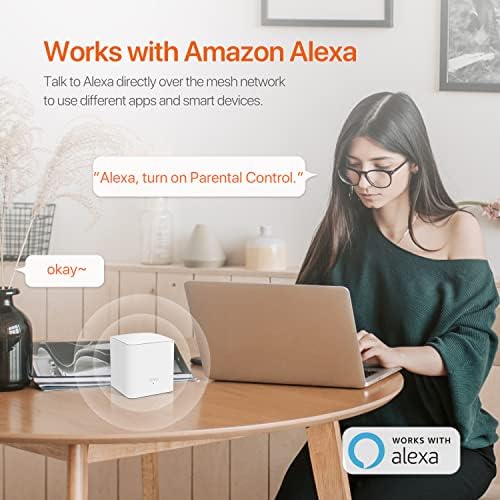 Tenda Nova MW3 Mesh WiFi System - Whole Home WiFi Mesh System - 3500sq² WiFi Coverage - Dual-Band AC1200 - Easy Setup - Replaces WiFi Router and Extender - Works with Alexa - Parental Control - 3-Pack