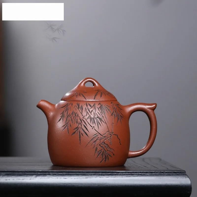 Czajnik do herbaty 290 ml, retro, fioletowy gliniany czajniczek, ręcznie robiony, surowy, gliniany czajnik z sitkiem, zestaw do herbaty Zisha, dzbanek do kawy, czajniczek do kuchenki