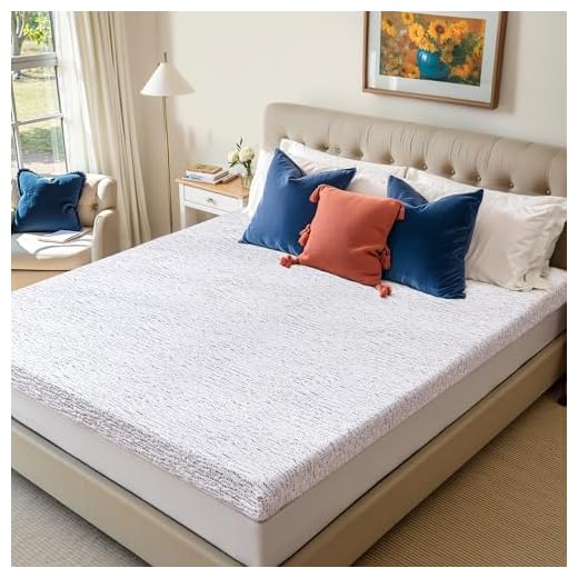 Subrtex Memory Foam Mattress Topper, 3 Inch Gel-Infused Memory Foam Topper, Queen Gel-Infused Memory Foam Topper for Side Stomach Sleepers, CertiPUR-US Certified