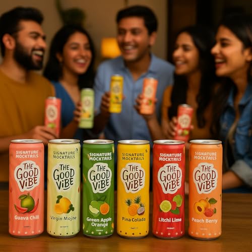 Image of The Good Vibe Green Apple Orange Signature Mocktail | 250 ML | Pack Of 6