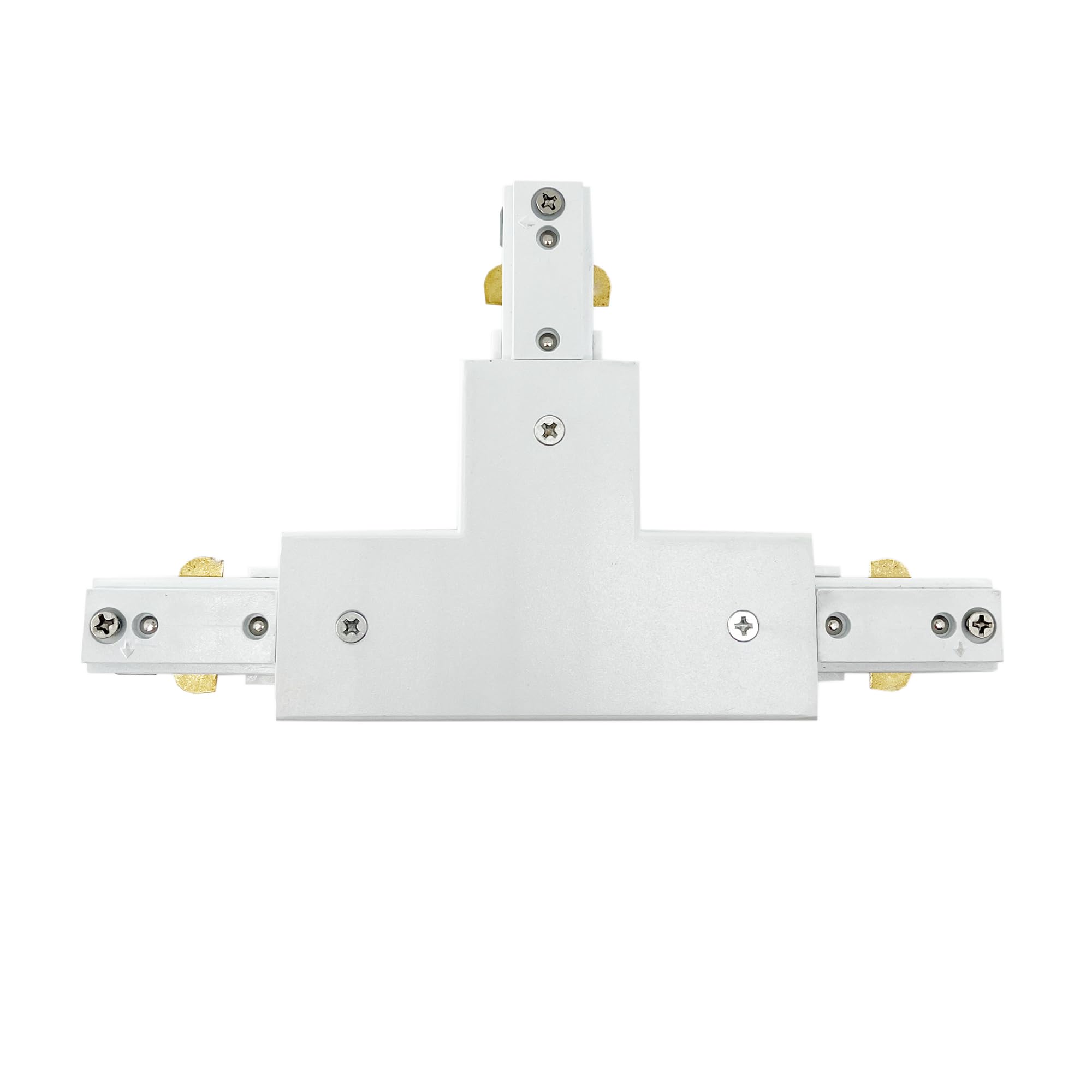 HSJZZM Track Lighting H Track Single Circuit 3-Wire Track Connector(T Connector Whtie)