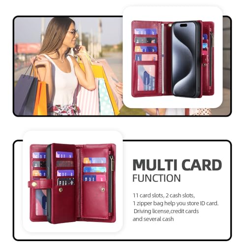 Étui magnétique iPhone 12 Pro Max convertible avec fermeture éclair - 3