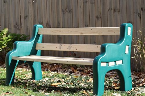 Leisure Accents DIY Bench Ends Kit Build Your Own Outdoor or Patio Bench Fits Standard 2x4s Hardware Not Included Made in USA by Confer Plastics (Green)