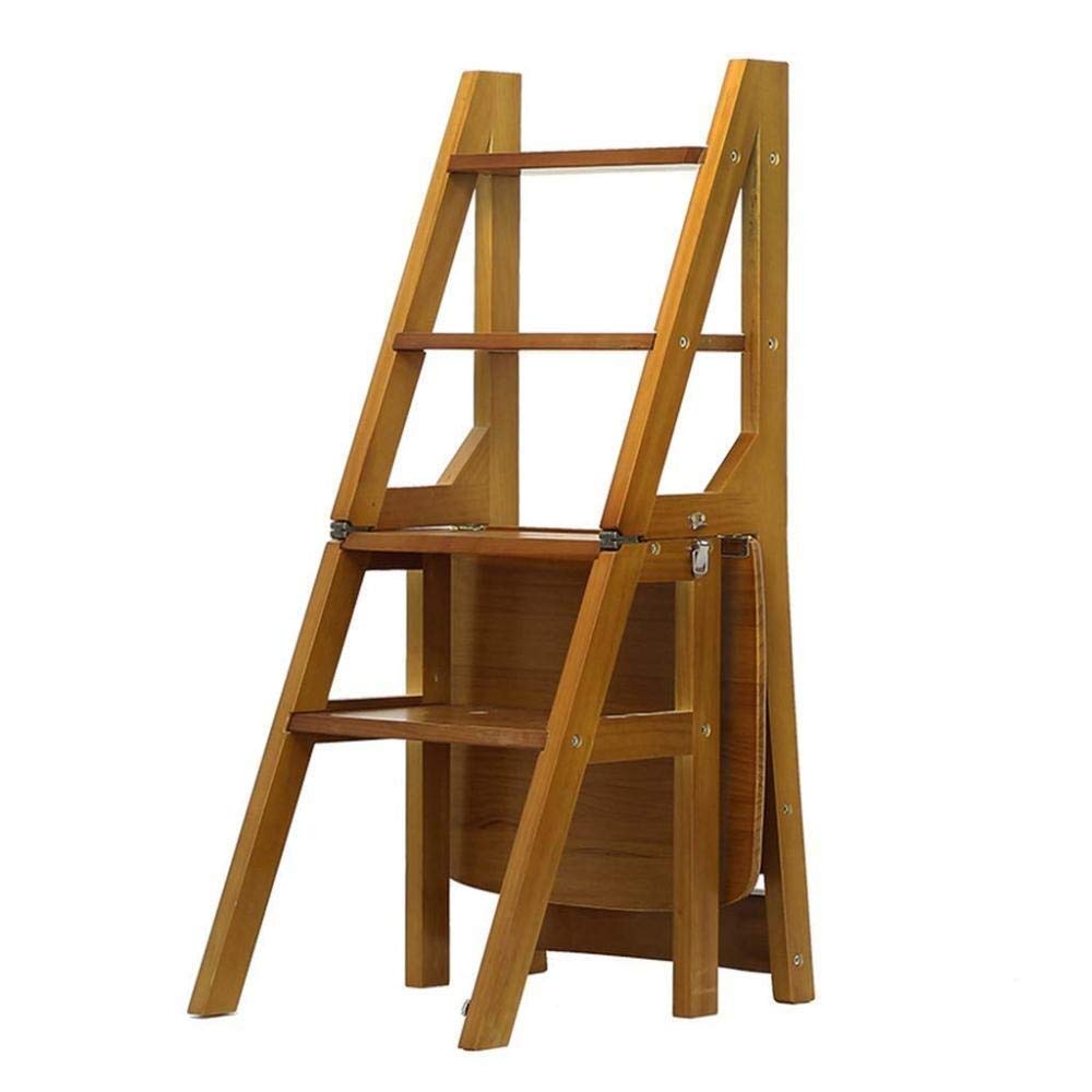 Tabouret pliant 4 marches en bois : l'escabeau de cuisine polyvalent
