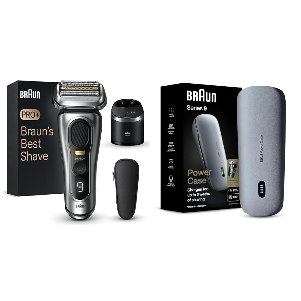 脱毛・除毛 Braun Series 9 Power Case Protect electric shaver with up to 6 weeks cordless power.