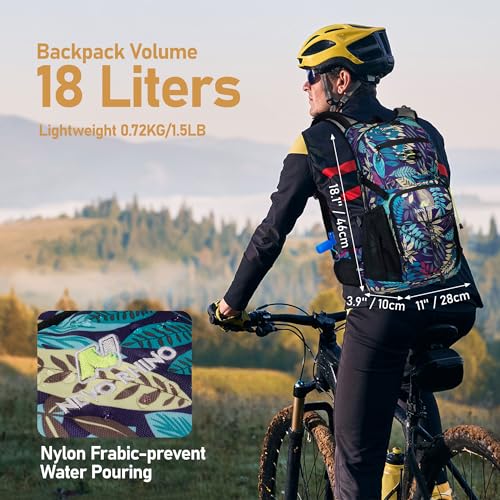 Image of N NEVO RHINO Hydration Backpack, 18L Multipurpose Hiking Backpack with 3L Water Bladder, Water Backpack Insulated Hydration Pack Ideal for Hiking and Cycling