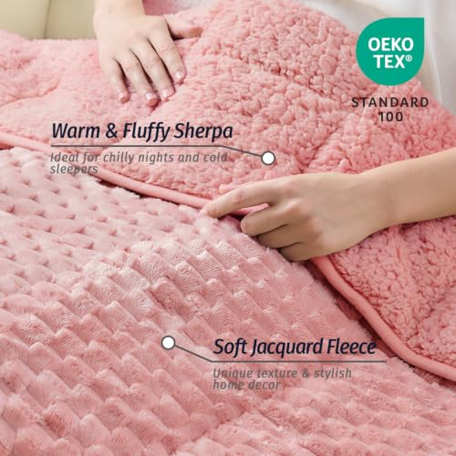 Image of Fleece Weighted Blanket for Adults 60 inch x 80 inch 20lbs Soft Fuzzy Blankets