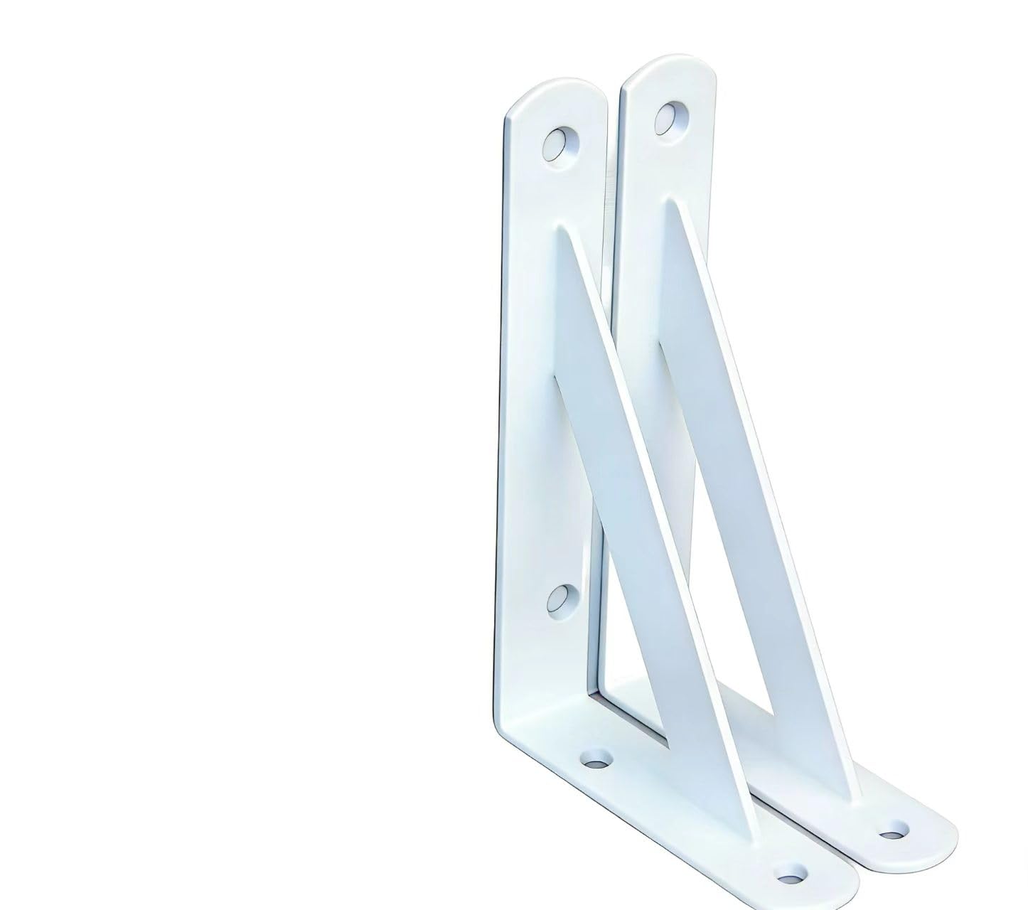 2 Pack L5 x H 3" White Heavy Duty Shelf Brackets with Screws Metal Shelf Brackets Shelf Support Angle Brackets for Shelves L Brackets Heavy Duty Floating Shelf