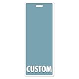 Personalized Print Badge Buddy in Full Hydrogen Blue Color - Vertical Oversized (50 Pcs) - Print On Both Sides with Border - Durable and Water Resistant for Teachers, Nurses, Doctors, Teachers