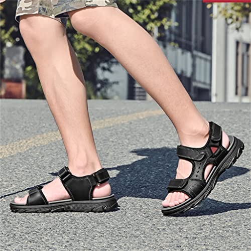 Men's Sandals Genuine Leather Casual Shoes Breathable Outdoor Trekking Sandals Leisure Shoes Men(39)3