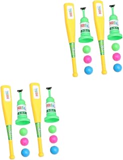 Totority 2 Peças Crianças Brinquedo De Plástico De Beisebol Bastão De Beisebol Brinquedo De Arremesso De Tênis Brinquedo De Arremesso De Beisebol Máquina De Arremesso De Beisebol