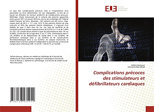 livre Complications précoces des stimulateurs et défibrillateurs cardiaques