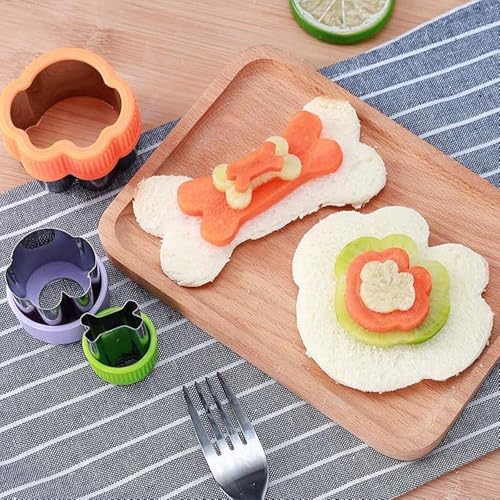 9 Stück Edelstahl Hundepfote Keksausstecher Hundekekse Plätzchenausstecher Backformen, Edelstahl Ausstechformen für Hunde Leckerlis Kekse Plätzchen Brot, Geschenk für Hundegebäck Basteln Backzubehör