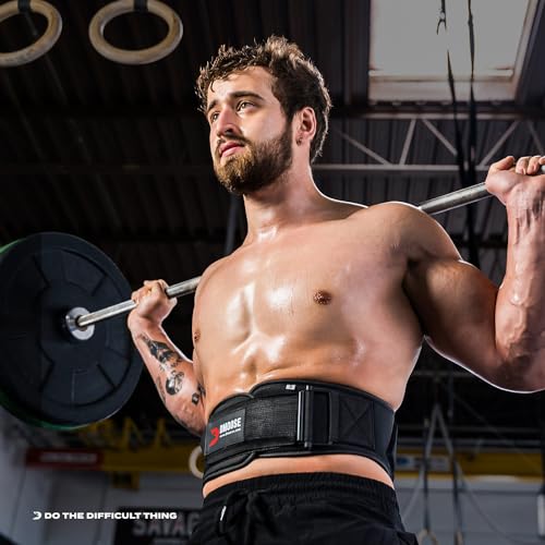 DMoose Gewichthebergürtel - Lifting Belt mit Self-Lock System - Gewichthebergürtel Herren & Damen - Fitness Gürtel Gewichtheben Bodybuilding Krafttraining Crossfit