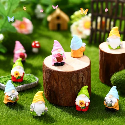 Set de 40 Mini Figuras de Gnomo en Resina para Jardín miniatura 4