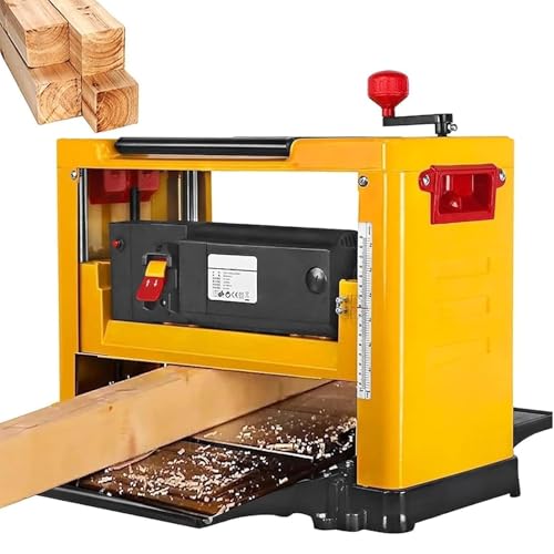 LHQYA Cepilladora Espesor Sobremesa 2000W, Cepilladora Eléctrica Sobremesa para Trabajar Madera con Dos Modos Extracción Polvo, Velocidad: 8000rpm, Ancho Corte:330mm, Altura Cepillo Único: 6-160mm