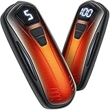Handwärmer Elektrisch 2er Set,Taschenwärmer Wiederverwendbar mit 6000mAh,5 Stufen Heizung,Tragbarer USB Handwärmer Aufladbar,Hand Warmers Outdoor Camping Heizung Geschenk für Frauen Männer (Schwarz)