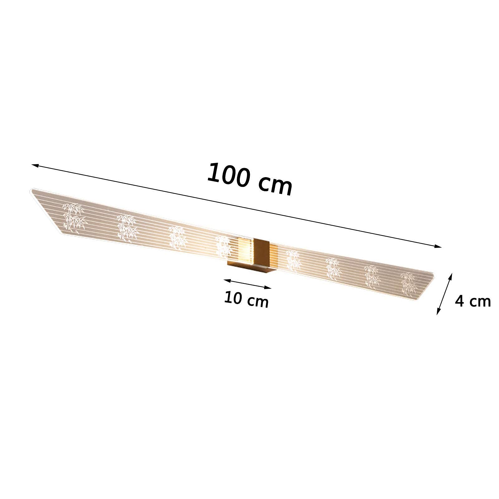 Spiegelleuchte Moderne goldene Spiegelleuchten, LED-Badezimmerspiegel-Frontleuchte mit Acryl-Lampenschirm, neutralweiß, Lampe aus Metall, Spiegelschrankleuchten(100 cm)
