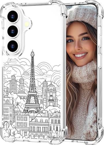 Coque Samsung S26 Plus transparente Tour Eiffel antichoc et fine pour femme