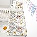 Changing Pad Cover, Diaper Baby Changing Table Covers for Girls & Boys, HNHUAMING Soft Fitted Changing Mat Cover Stretchy Nursery Changing Pad Sheets, Floral (32 X 16 Inches)