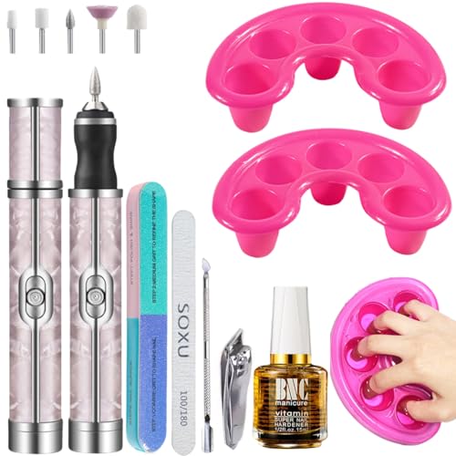 CENBEII Acrylic Nail Remover: 2PCS Nail Soak Off Bowl and Electric Nail File Nail Kit - Nail Drill and Accessories Quickly Remove Acrylic Nail Kit