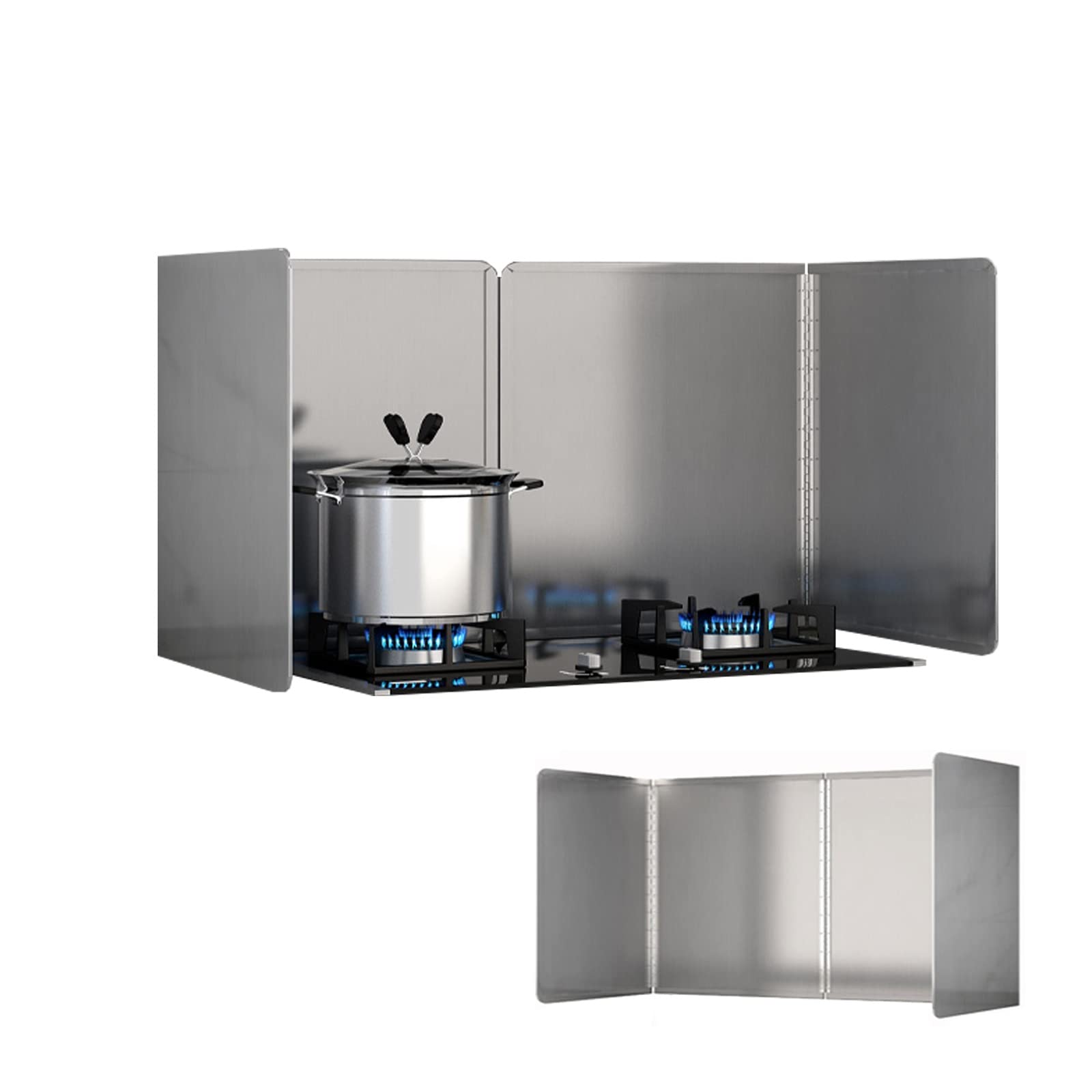 Écran de cuisson pliable en acier inoxydable antiadhésif pour poêle et casserole