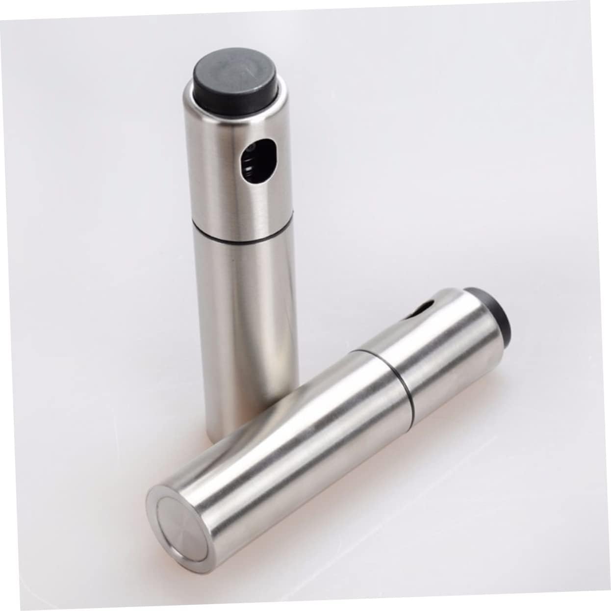 LABRIMP 2PCS Stainless Steel Oil Sprayer Vinegar Mister Fine Mist Spray Pump for Cooking Kitchen BBQ Salad Food Grade Leak-Proof Portable Oil Dispenser