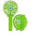Produktbild Tragbare Elektrische Lüfter Mini Tragbare Outdoor-Fan, Dewanxin Wiederaufladbare 2600 mAh Faltbarer Akku Desktop-Griff für zu Hause und unterwegs, Leise mit LED-Licht Fan, 3-Gang-Betrieb (Grün)