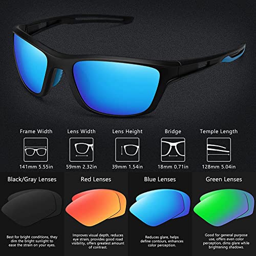 Óculos de Sol UV400 Esportivo Polarizado para Masculino Femininos Proteção Ciclismo Dirigir Armação