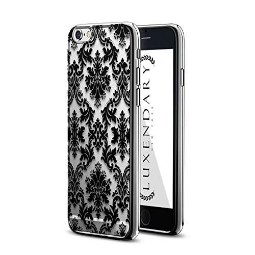 Luxendary Design Chrome Series Case for Iphone 6/6S, Ornament, Bold Black